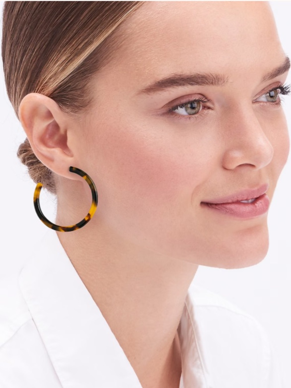 J. Crew Tortoise hoop earrings
